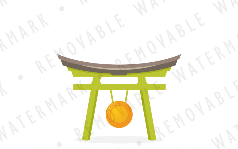 Japonská Torii Gate Logo šablona