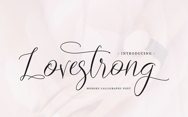 Курсивный шрифт Lovestrong
