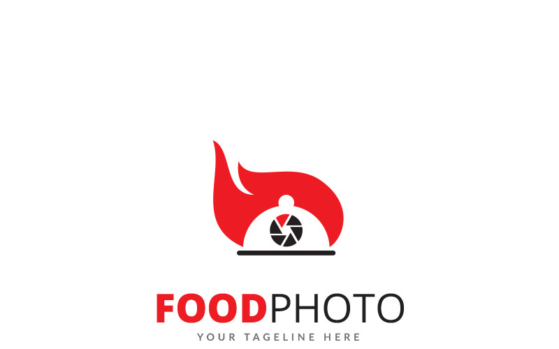 Modèle de logo de photo de nourriture