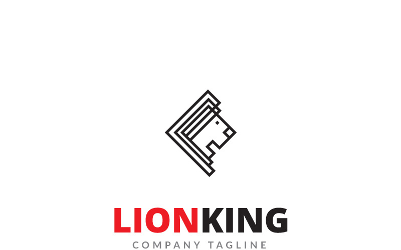 Modello di logo del re leone