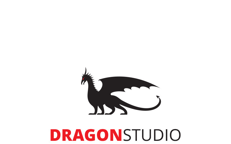 Modelo de logotipo do Dragon Studio
