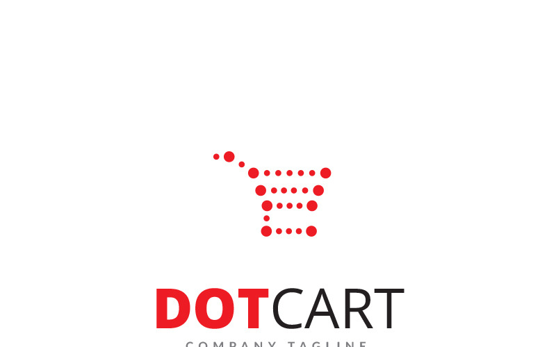 Шаблон логотипа Dot Cart