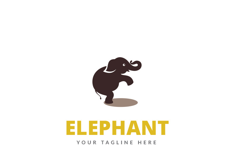 Шаблон логотипа студии слона