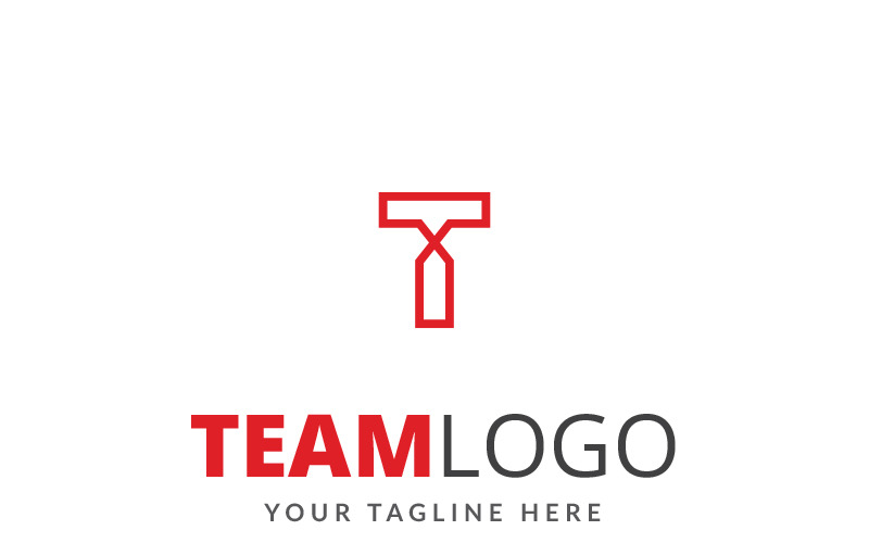 Tým T dopis Logo šablona