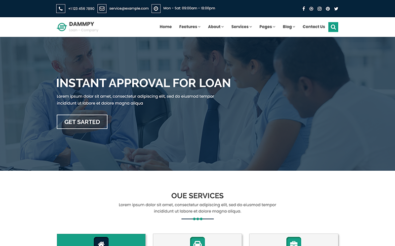 DAMMPY-财务，贷款和咨询PSD模板