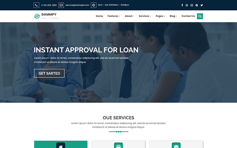 Download PSD шаблон "DAMMPY - Finance, Loan and Consulting PSD Template" / DAMMPY - Finance, Loan and Consulting PSD Template - Адаптивный PSD шаблон на тему консалтинг advising advisory business business-consulting consultancy consultant corporate finance financial investments law tax-help loan pensions trading credit loan-business loan-service small-busine
