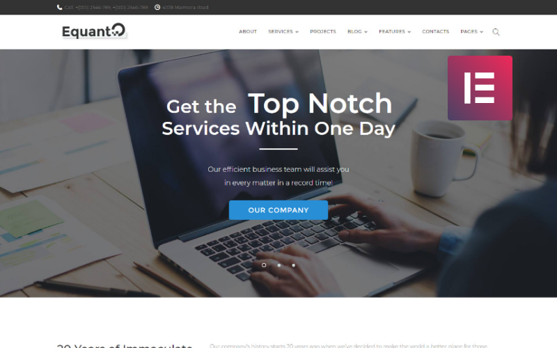 Equanto - Thème WordPress Elementor Business Consulting