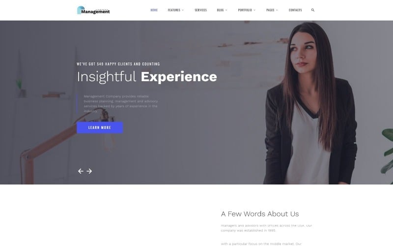 Management Company - Elegant Business Consulting Company Website Template