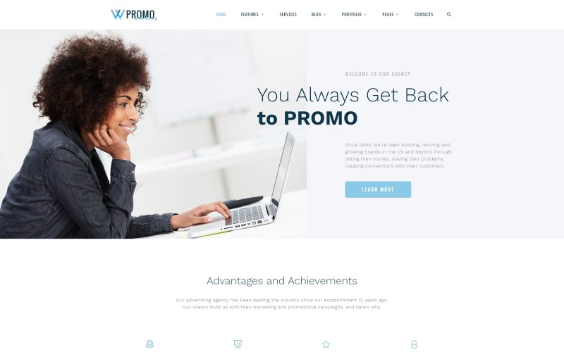 Promo - Szablon witryny internetowej HTML5 dla agencji reklamowych