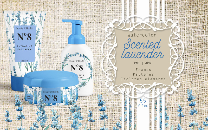 Download Иллюстрация "Scented Lavender - PNG Watercolor Flower - Illustration" / Scented Lavender - PNG Watercolor Flower - Illustration - Иллюстрация на тему графика watercolor illustration watercolour drawing background textile colorful vintage paint purple lavender beautiful flower decoration petal wildflower isolated rustic leaf foliage