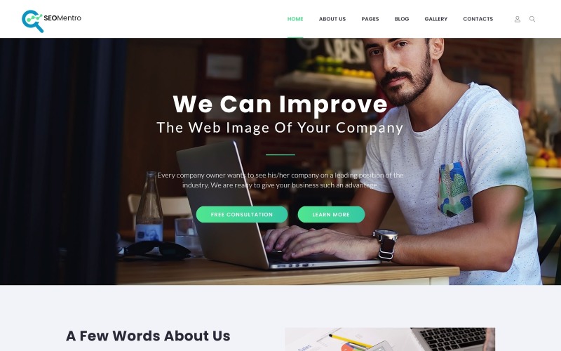 SEOMentro - SEO-byråns responsiva rena Joomla-mall