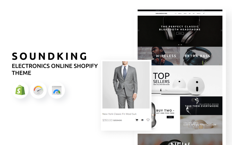 Soundking-电子在线Shopify主题