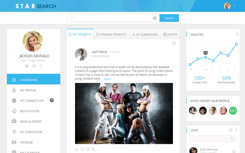 Star Search UI-elementen