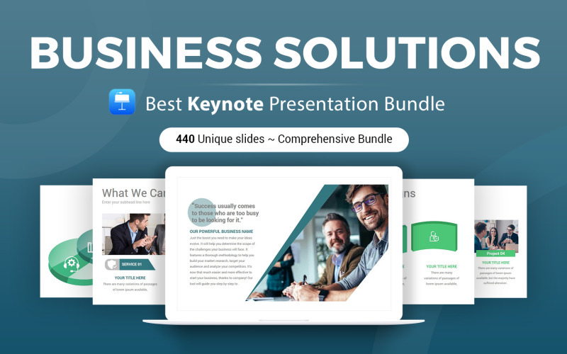 Üzleti megoldások - 2 az 1-ben - Keynote sablon