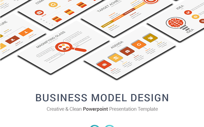 Affärsmodell Design PowerPoint-mall