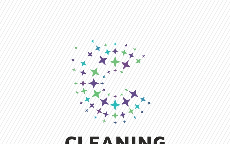 Cleaning C Letter Logo Template