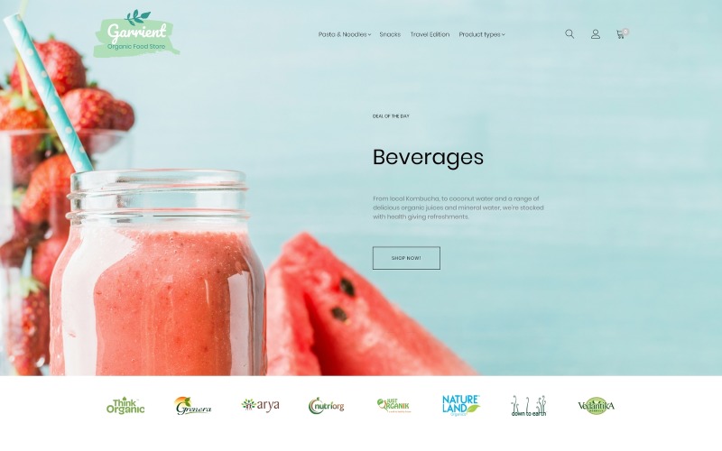 garrient organic food magento тема