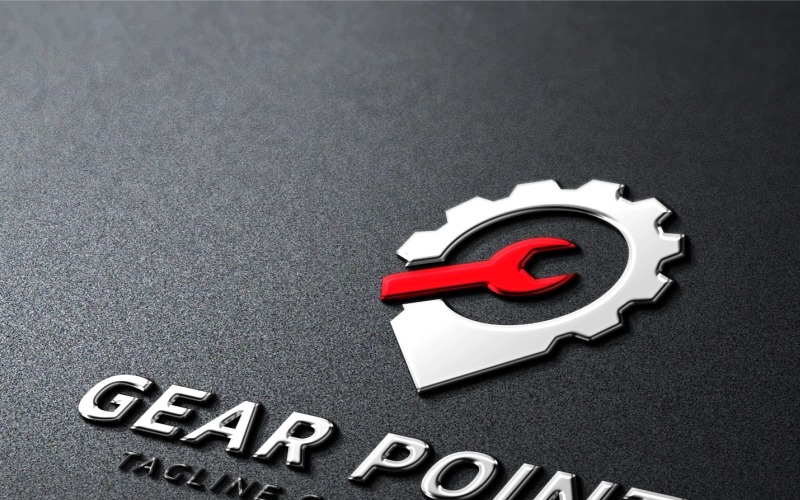 Download Шаблон логотипа "Gear Point Logo Template" / Gear Point Logo Template - Шаблон логотипа на тему графика brand branding engineer engineering factory gear logo identity industrial park industries industry invention inventor location locator manufacture pin plant point
