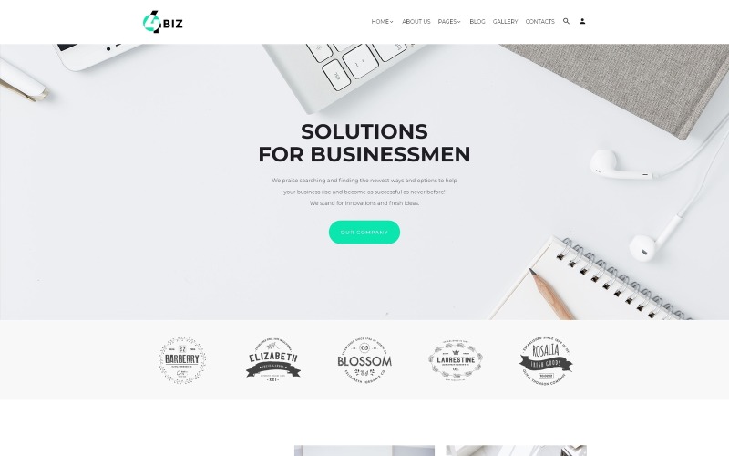 4Biz - Modèle Business Sticky Meny Bright Joomla