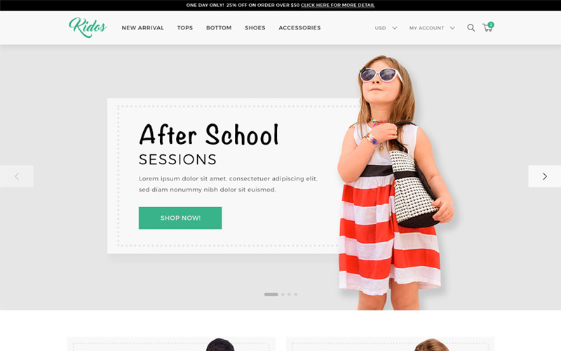 детская одежда woocommerce тема