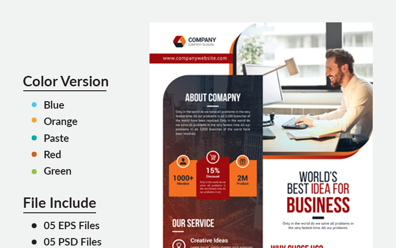 Download Фирменный стиль "Konika Corporate Business Flyer - Corporate Identity Template" / Konika Corporate Business Flyer - Corporate Identity Template - Фирменный стиль на тему графика psd flyer corporate liflet computer internet stationery poster id kit blue hi-quality official sample business logo professional modern art standard
