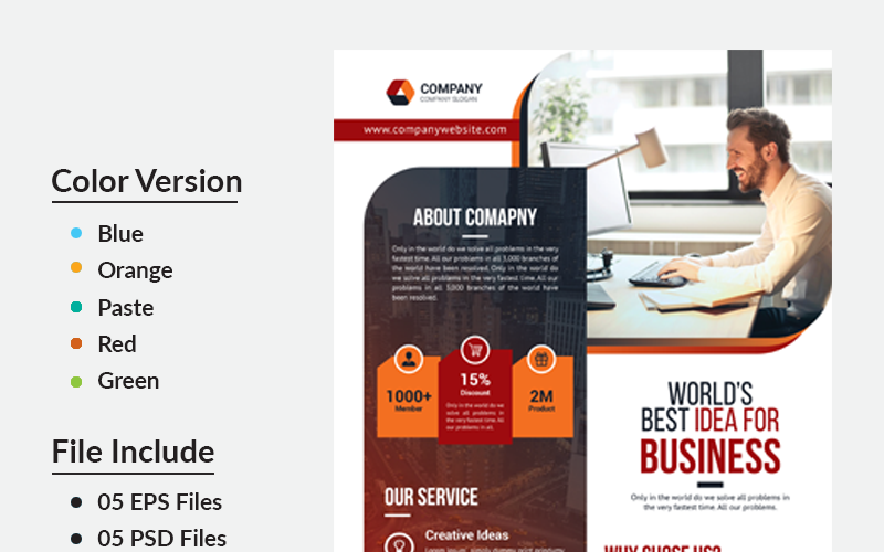 Konika Corporate Business Flyer - Vorlage für Unternehmensidentität