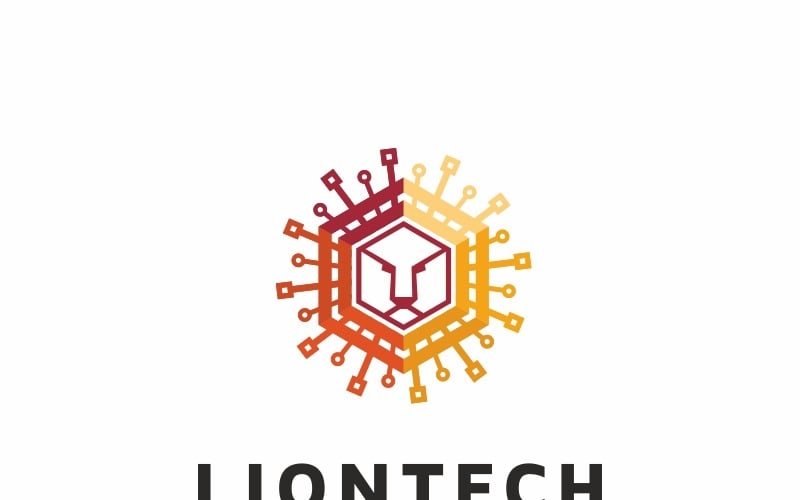 Lví hlava Logo Logo šablona