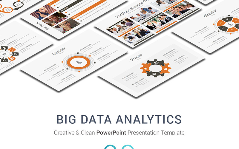 Modelo de PowerPoint de apresentações de análise de big data