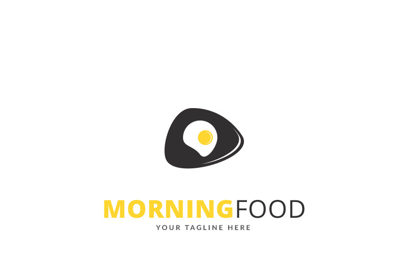 Download Шаблон логотипа "Morning Food Logo Template" / Morning Food Logo Template - Шаблон логотипа на тему графика best restaurants chef cooking dinning logo egg fire food fun green happy love morning restaurant restaurant smile