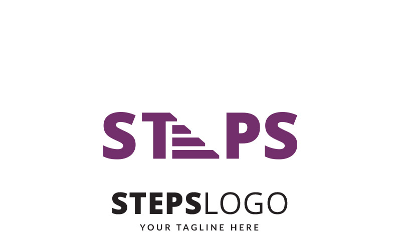 Plantilla de logotipo de pasos