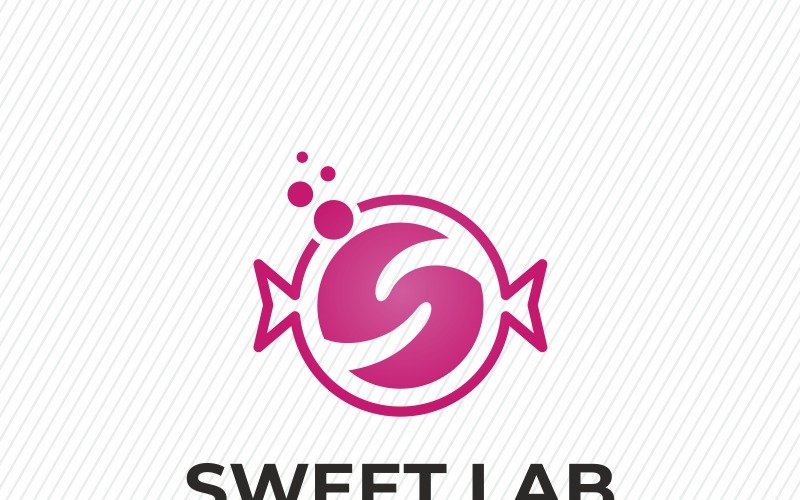甜实验室糖果徽标模板