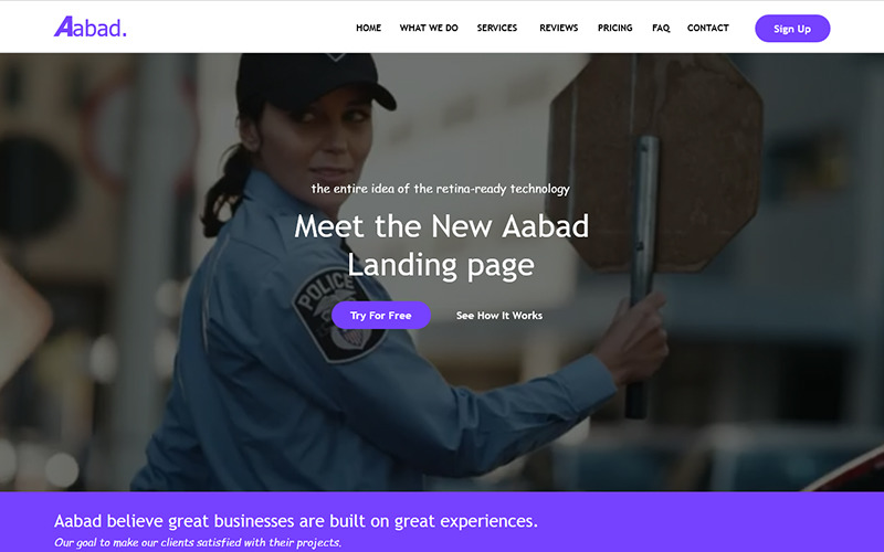 Download Unbounce шаблон "Aabad - Multi-Purpose - Unbounce template" / Aabad - Multi-Purpose - Unbounce template - Unbounce шаблон на тему медицина startup company design studio business websites