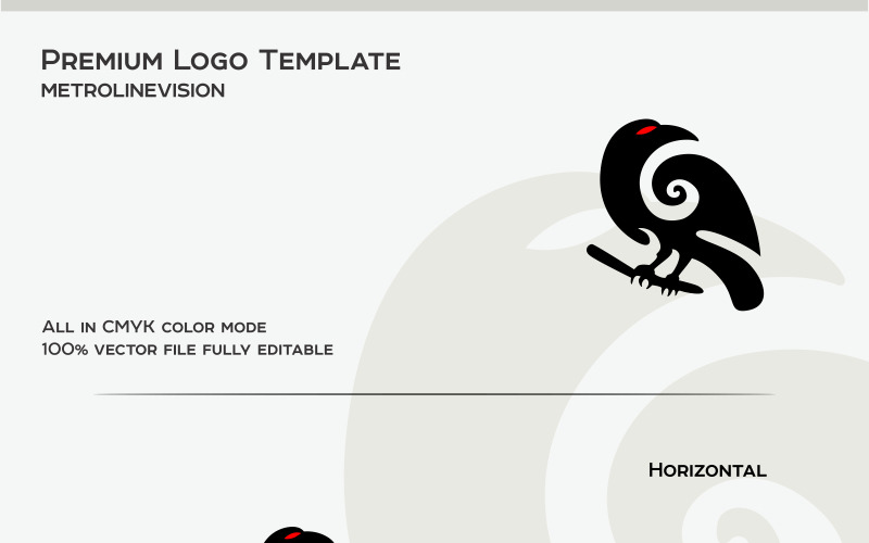 Download Шаблон логотипа "Crow Logo Template" / Crow Logo Template - Шаблон логотипа на тему графика animal bird black business cage carcass carnivore clothing corpse crow dark death elegant fierce fly gothic magic metal mystery mystique