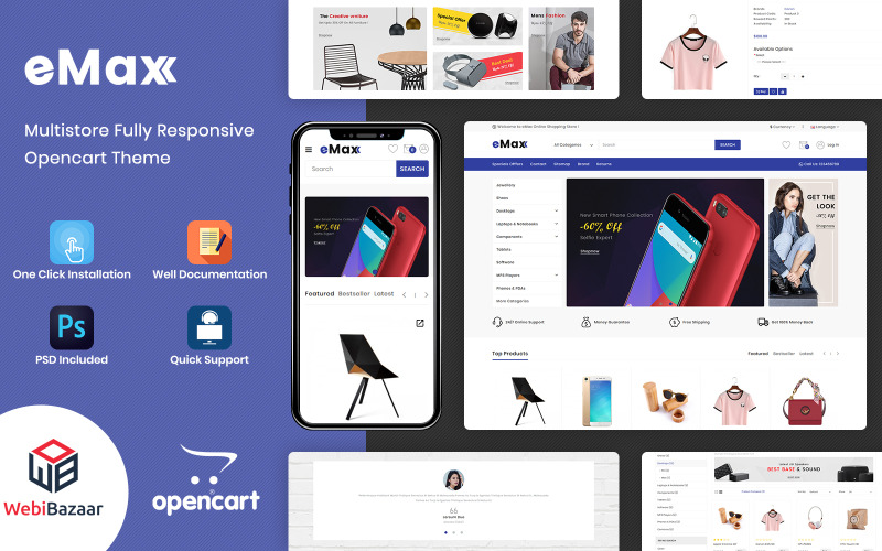 eMax-购物中心OpenCart模板