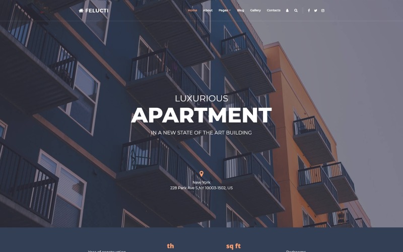 Felucti - креативный шаблон Joomla для недвижимости