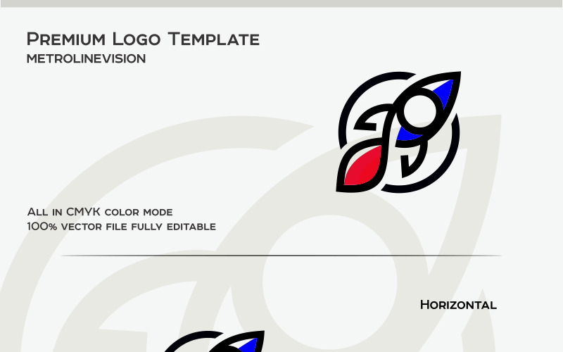 Foguete - Modelo de logotipo