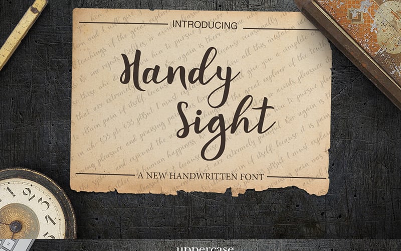 Download Шрифт "Handy Sight - Font" / Handy Sight - Font - Шрифт на тему графика font signature elegant ligature swash handwriting calligraphy handwritten wedding handmade romantic script lovely feminine branding brush type pen casual natural