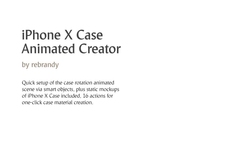 iPhone X-Hülle Animated Creator-Produktmodell