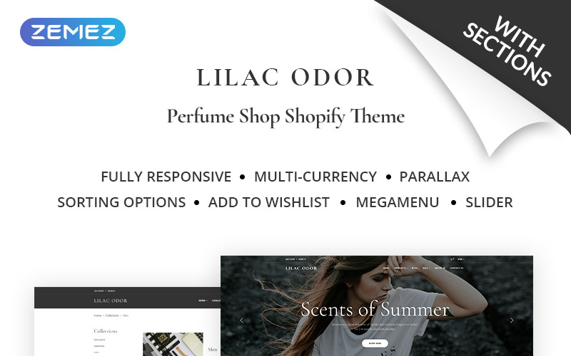 парфюмерный магазин shopify тема
