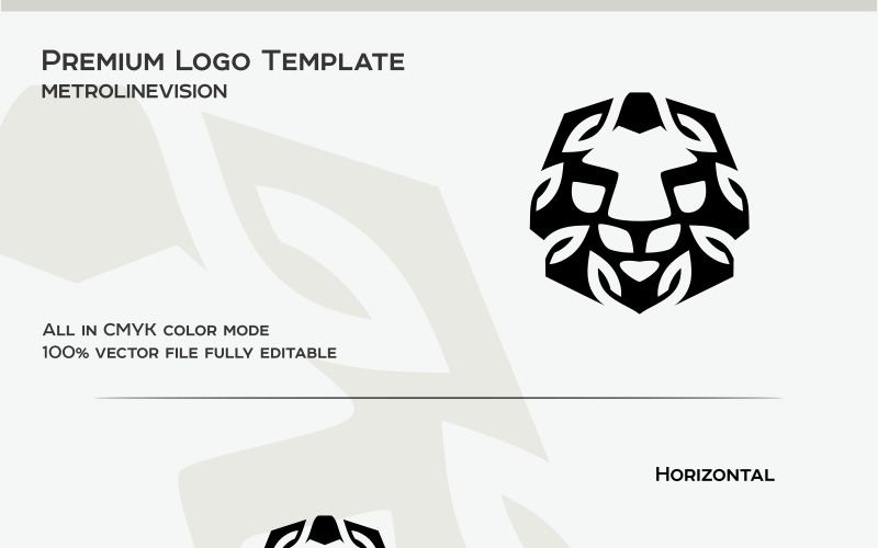 Download Шаблон логотипа "Lion Head Logo Template" / Lion Head Logo Template - Шаблон логотипа на тему графика animal club creative crest design gold lion graphic head hotel icon illustrator image king logo luxurious luxury mascot media predator