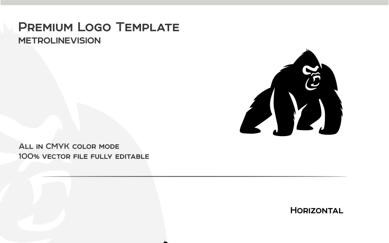 Modèle de logo de gorille