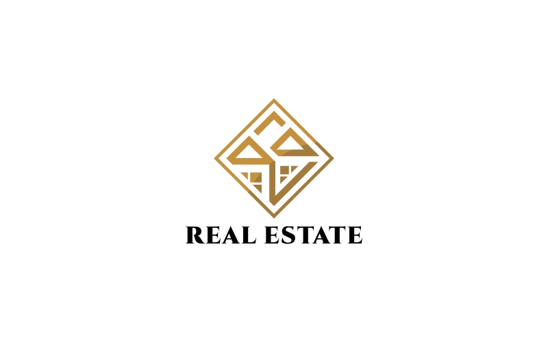 Plantilla de logotipo de bienes raíces