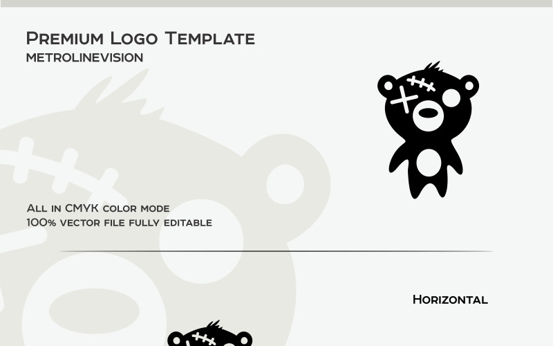 Download Шаблон логотипа "Teddy Bear Logo Template" / Teddy Bear Logo Template - Шаблон логотипа на тему графика bear bomber clubs creative doll game grunge naughty rock stencil street art teddy mascot school sweet teacher toys baby babysitter