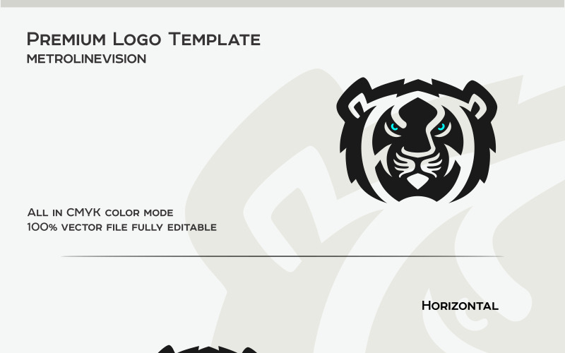 Download Шаблон логотипа "Tiger Logo Template" / Tiger Logo Template - Шаблон логотипа на тему графика bolt cool emblem jaguar king lion modern power simple sport strength strong tiger head logo wild