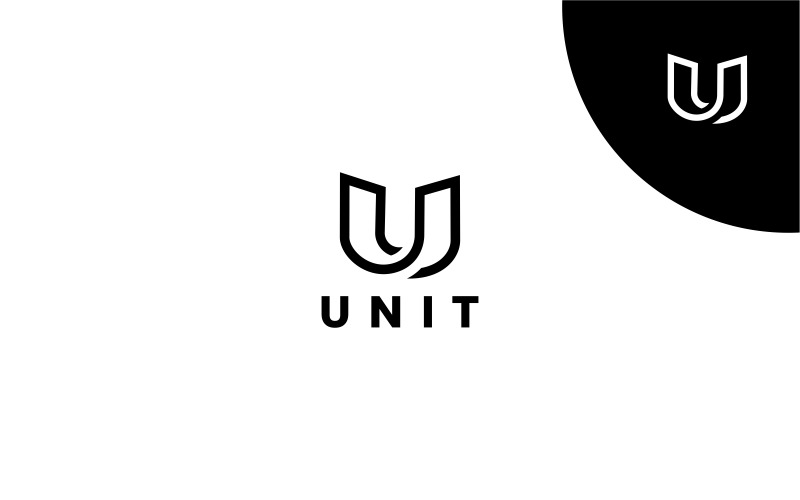 Буква U шаблон логотипа