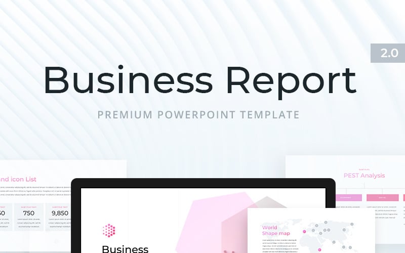 Business Report 2.0 PowerPoint sablon