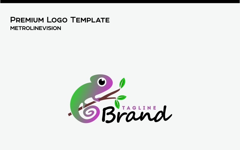 Download Шаблон логотипа "Chameleon Logo Template" / Chameleon Logo Template - Шаблон логотипа на тему графика animal botanic brand cartoon chameleon creative eco ecological elegant green greenhouse lizard logo logotype market marketplace mascot media natural product