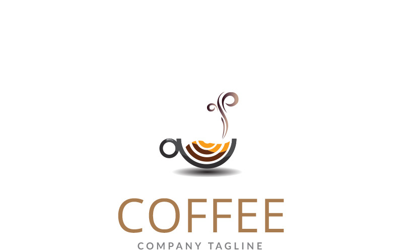Download Шаблон логотипа "Coffee - Logo Template" / Coffee - Logo Template - Шаблон логотипа на тему графика agriculture aroma bean beverage brown cafe caffeine coffee drink espresso food fresh fruit grain green grow healthy hot leaf morning