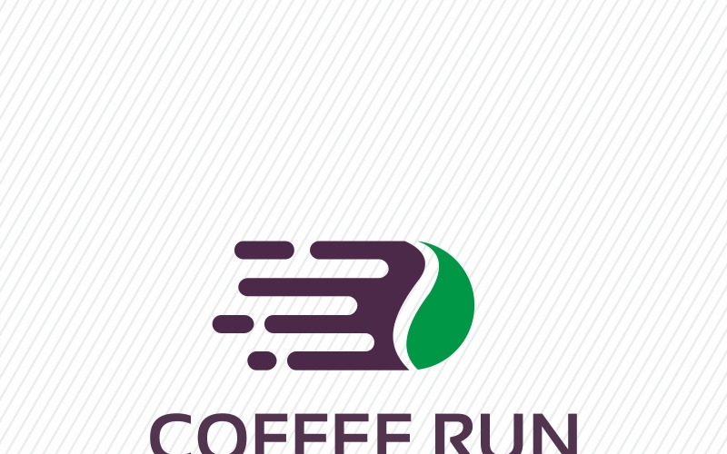 Coffee Running Logo Logo Template