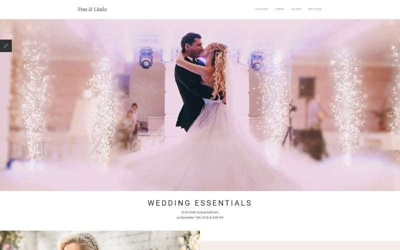 Dan & Linda - Sophisticated Wedding Joomla Template